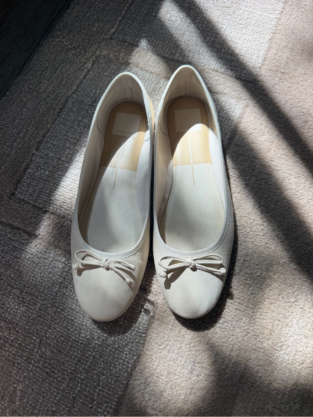 Dolce Vita Cream Bow Ballet Flats